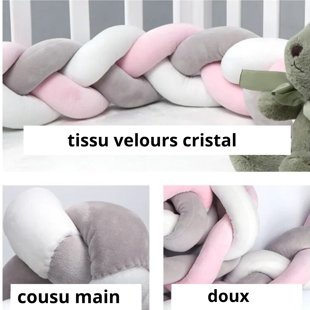 Tour de lit tressé pour bébé - BabyBEDSECURE™